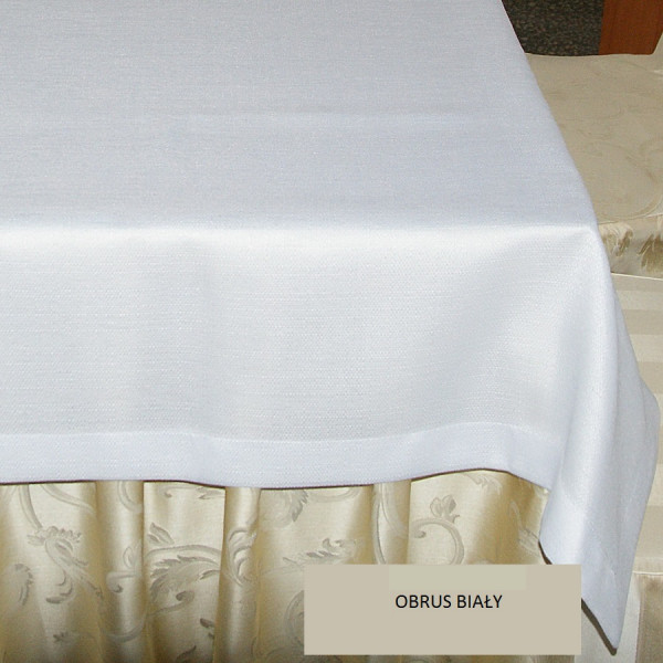 Obrus biały w rozm. 100x155 cm