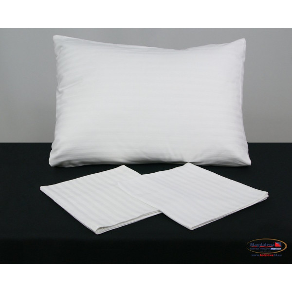 Poszewka Hotelowa Biała 40x40 - Pasek 1 cm.
