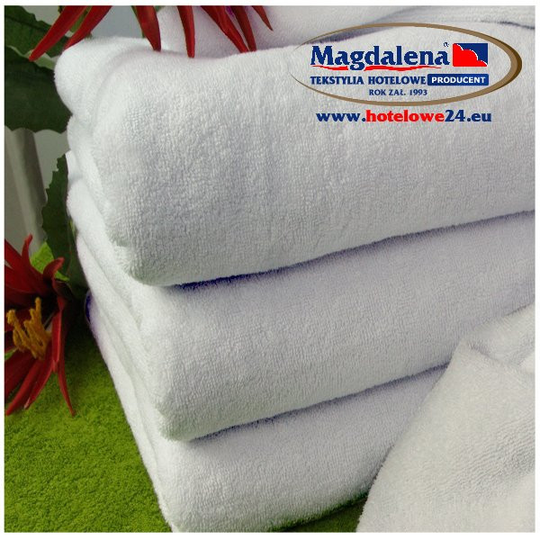 LUKRECJA Ręcznik hotelowy biały gr. 500g/m2 rozm. 70x140 cm