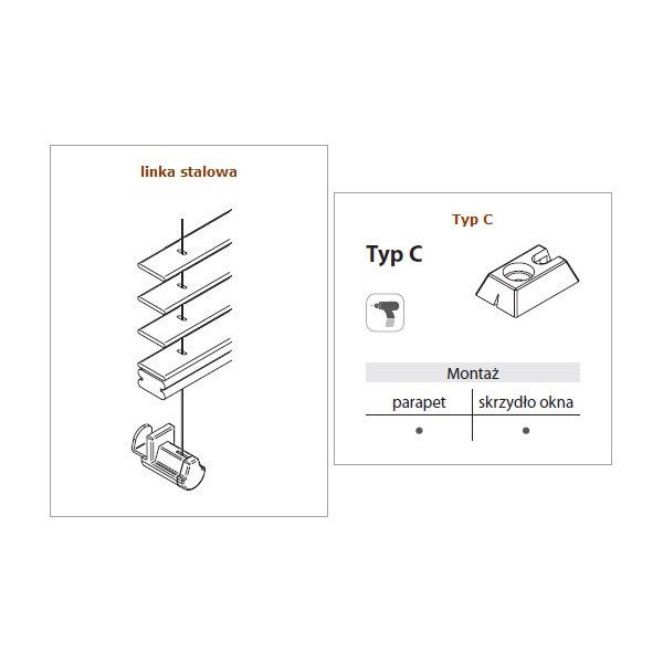 Żaluzja drewniana 25 mm w rozm. 60x120 cm z kolekcji "Natural"