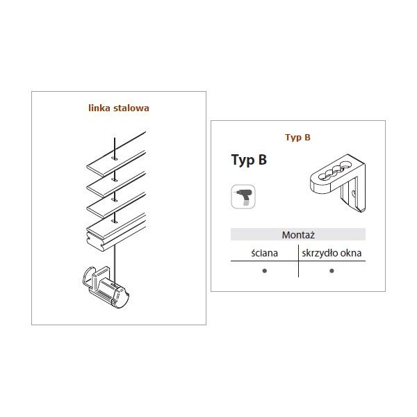 Żaluzja drewniana 25 mm biała w rozm. 60x120 cm z kolekcji "Modern"
