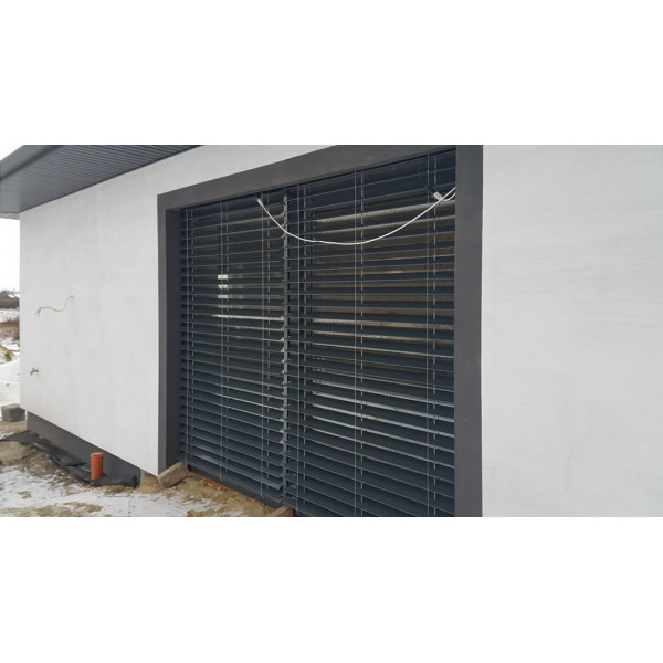 Żaluzja fasadowa Z90 z napędem elektrycznym pod zabudowę w elewacji