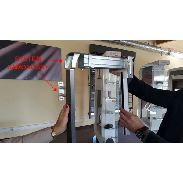 Żaluzja fasadowa 100x280 cm z napędem elektrycznym w systemie samonośnym