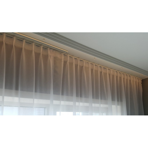 Nowoczesna firana z woalu do pokoju na fleksach szer. 200x250 cm