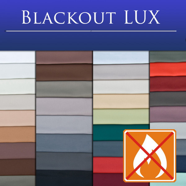 RF/LUX/150/FR Tkanina zaciemniająca gładka Blackout LUX z atestem