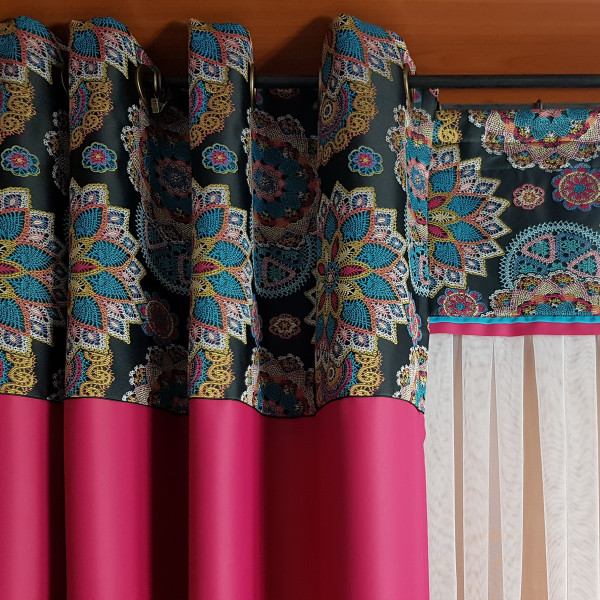 MAG 316 Komplet zasłon z firanądo salonu na szer. 280x250 cm