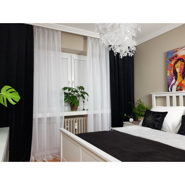 MAG 321 Zasłona dekoracyjna do sypialni na taśmie szer. 140x240 cm