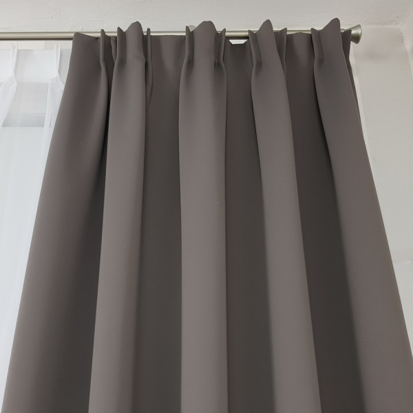 SC/UNI/114 Tkanina zasłonowa blackout kol. ciemny szary o szer. 280 cm