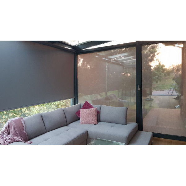 RM 45 Roleta wolnowisząca z napędem elektrycznym w rozm. 168x286 cm kol. B609 antracyt