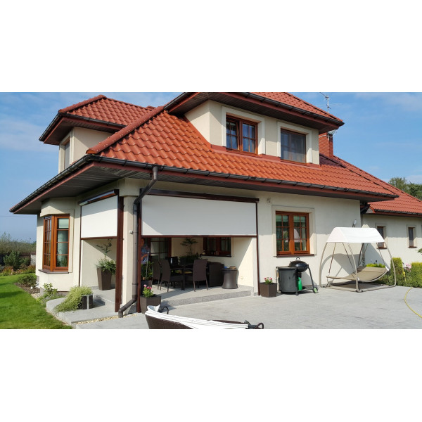 Roleta zewnętrzna SK45 typu Screen w rozm. 380x300 cm