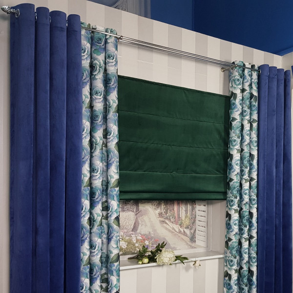 Roleta rzymska do salonu, kolor zielony w rozm. 125x160 cm