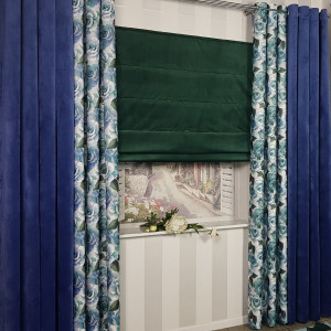 Komplet zasłon na przelotkach w kwiaty MAG 337 w rozm. 140x250 cm 2