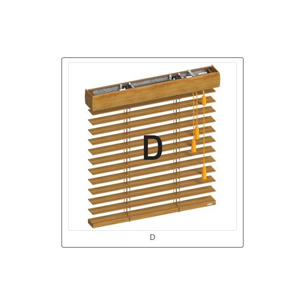 Żaluzja drewniana do kuchni, 50 mm w rozm. 60x140 cm - MODERN