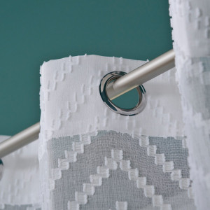 Firana na przelotkach biała roz. 260x140 cm EDRIS 2