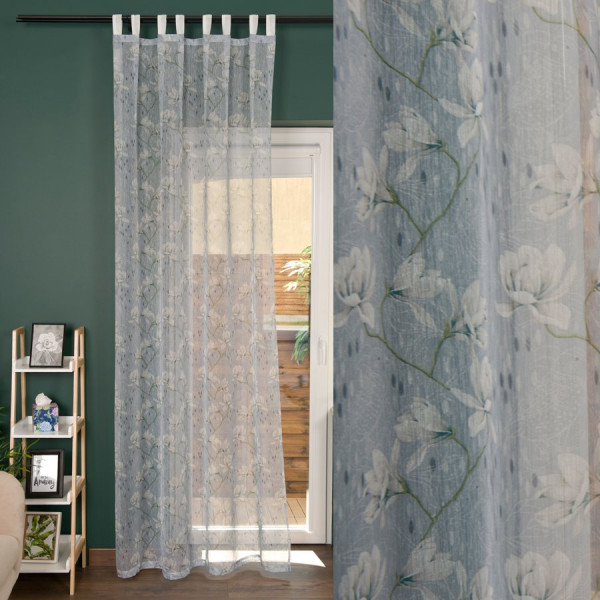 Firana gotowa na szelkach kol. biały rozm. 255x140 cm LUIZA