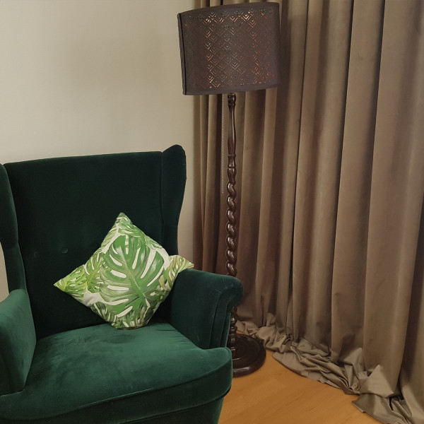 Zasłona welurowa kol. oliwkowy beż szer. 140x250 cm MAG 328