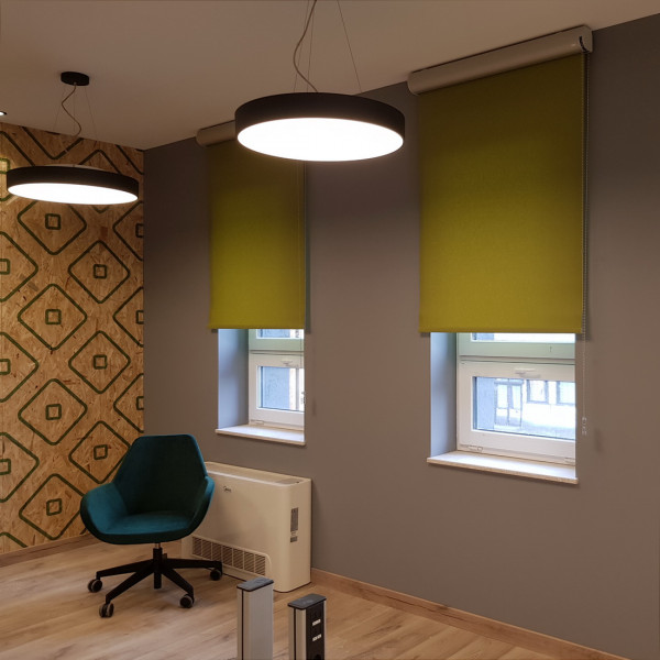 Roleta do biura w rozm. 95x195 cm RM45 w kolorze zielonym