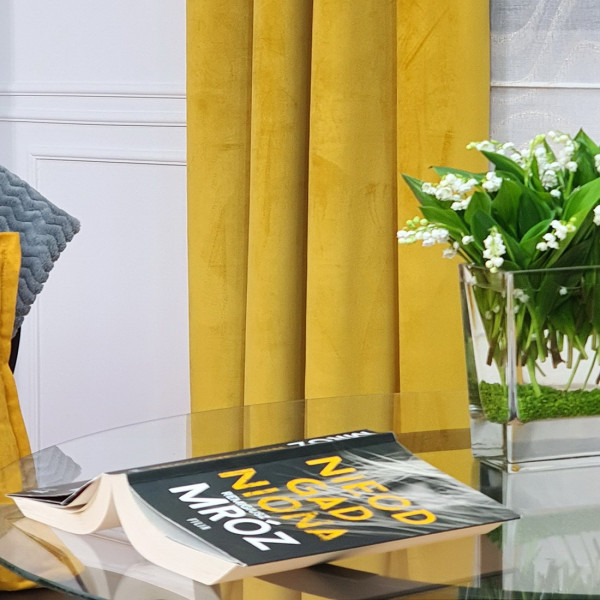 Zasłona na taśmie marszczącej w rozm. 140x250 cm SUNFLOWER01