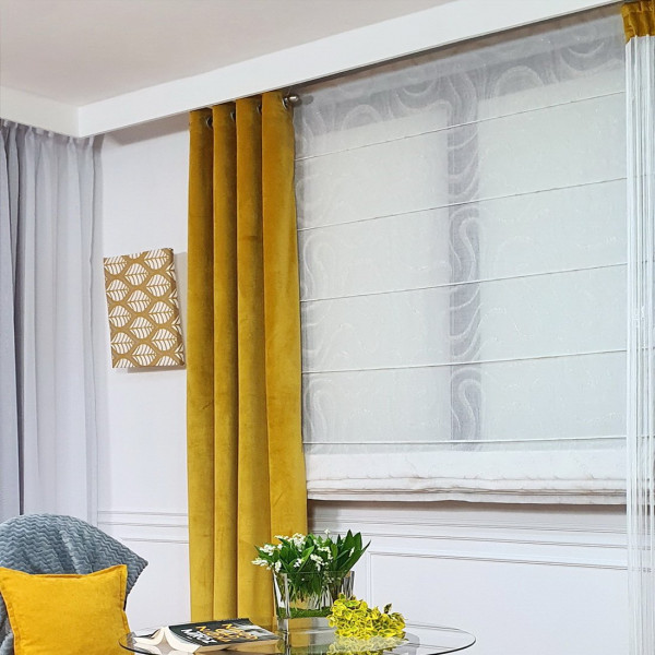 Zasłona gotowa na przelotkach rozm. 135x250 cm SUNFLOWER02