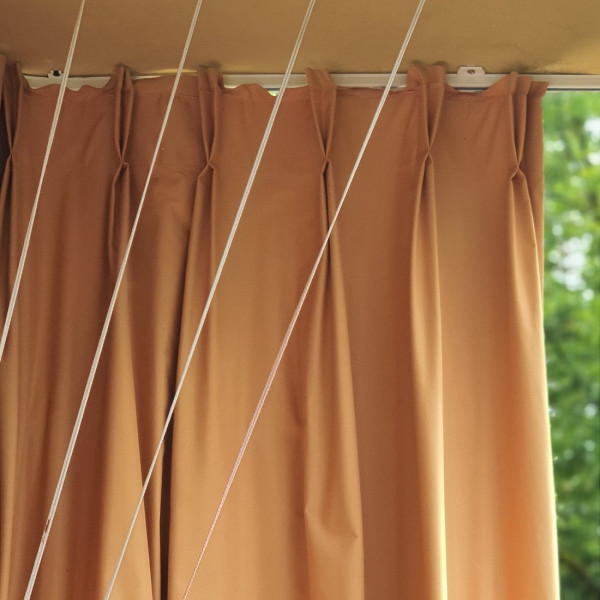 Karnisz zewnętrzny na balkon sufitowy aluminiowy KS