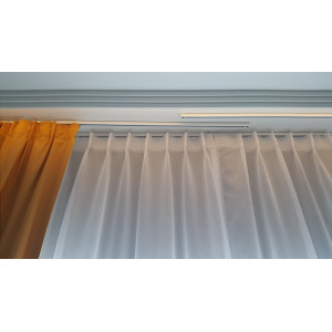 Nowoczesna firana z woalu do pokoju na fleksach szer. 200x250 cm